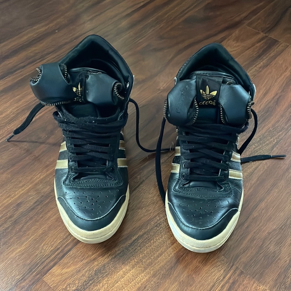 Adidas Shoes (Black Gold White)